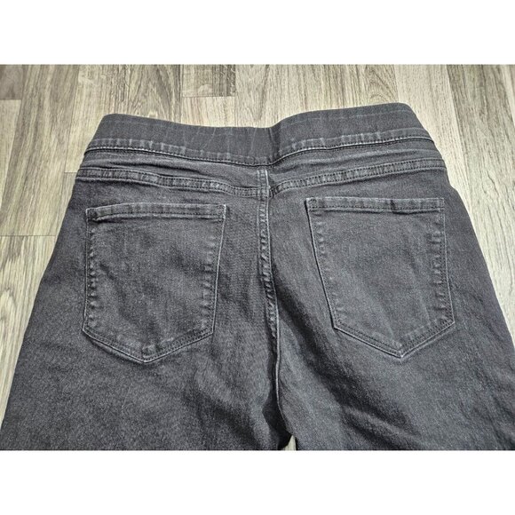 (3/$35) Old Navy Size 12 Long Skinny Mid Rise Pull On Stretch Grey Black Jeans - Picture 3 of 11